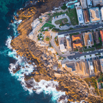 aerial photo of Sydney oceanside suburb